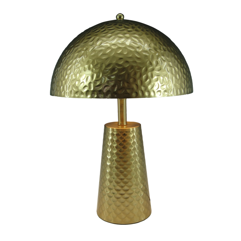 Llamba tavoline Ambient Inart E27 metal i artë D30x44cm