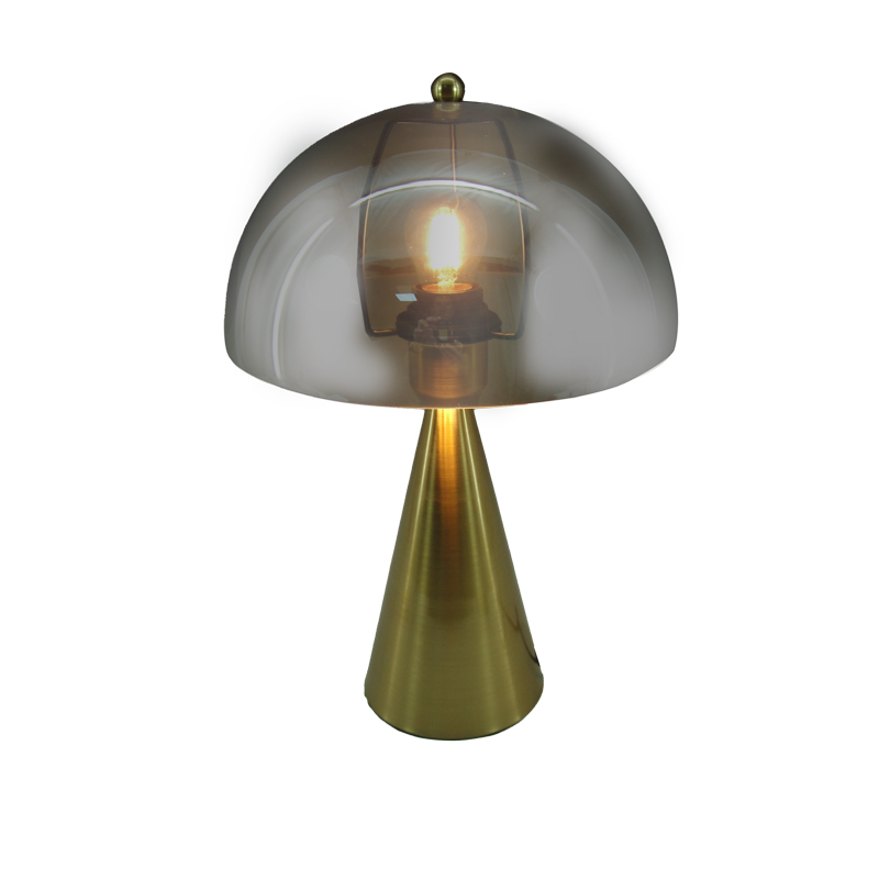 Llamba tavoline Illumna Inart E27 metal-xham i artë D25x37cm