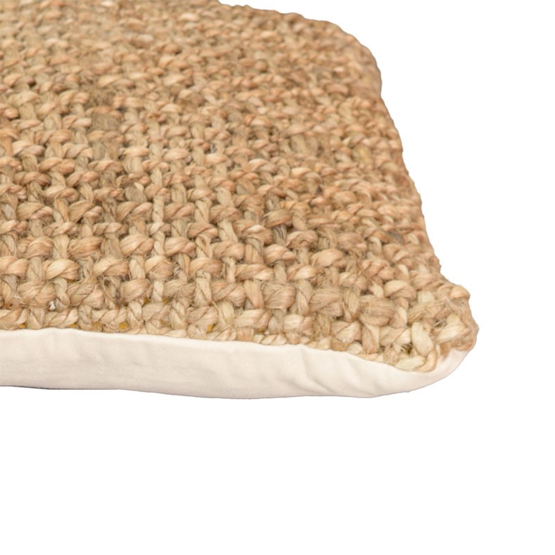 Jastëk Petron Inart jute natyrale 45x45x12.5cm