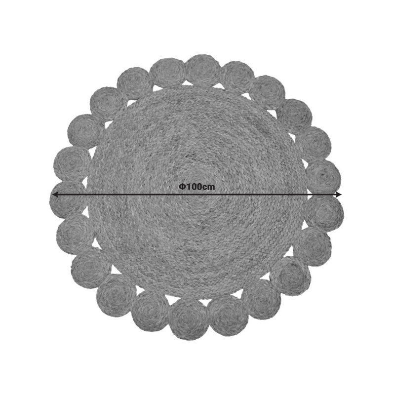 Qilim Voni Inart jute natyrale D100x1cm