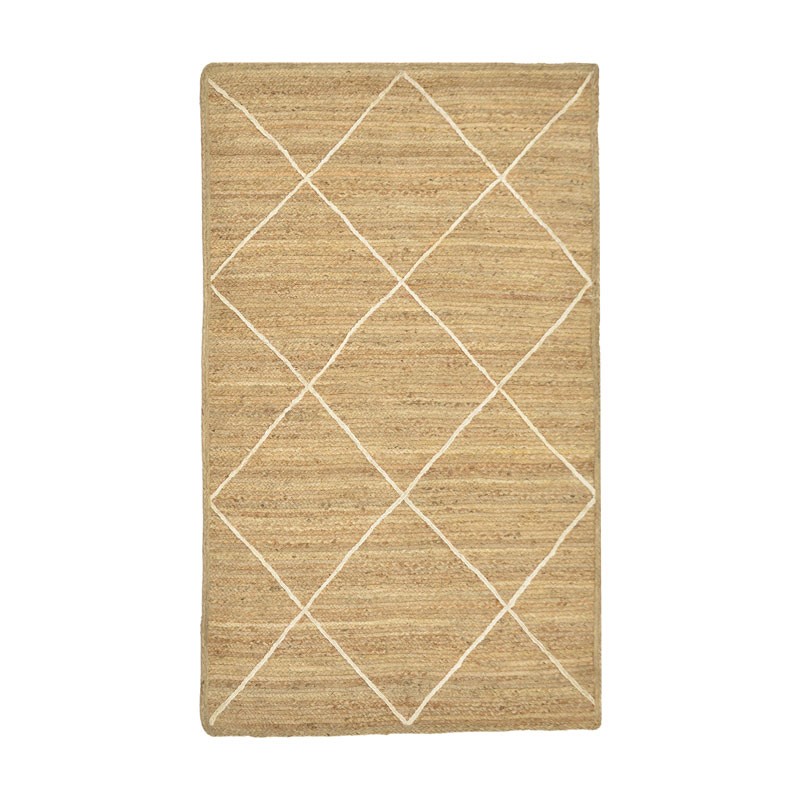 Tapet Strike Inart bezhë-ekru jute 120x180x1cm