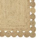 Tapet Doze Inart beixh 100% jute 120x80x1cm