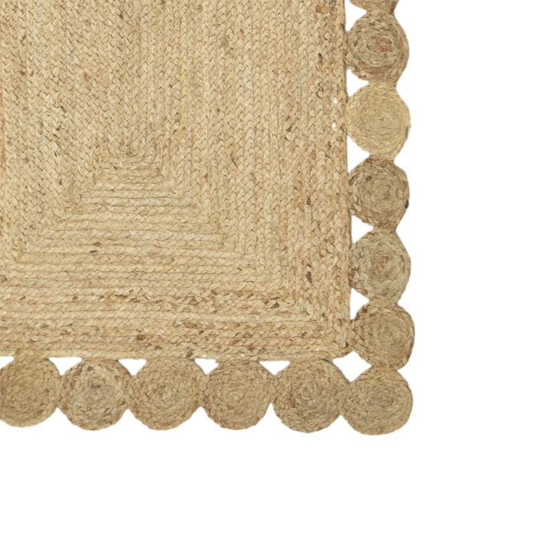 Tapet Doze Inart beixh 100% jute 120x80x1cm