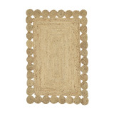 Tapet Doze Inart beixh 100% jute 120x80x1cm