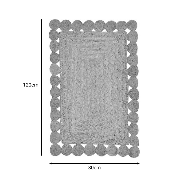 Tapet Doze Inart beixh 100% jute 120x80x1cm