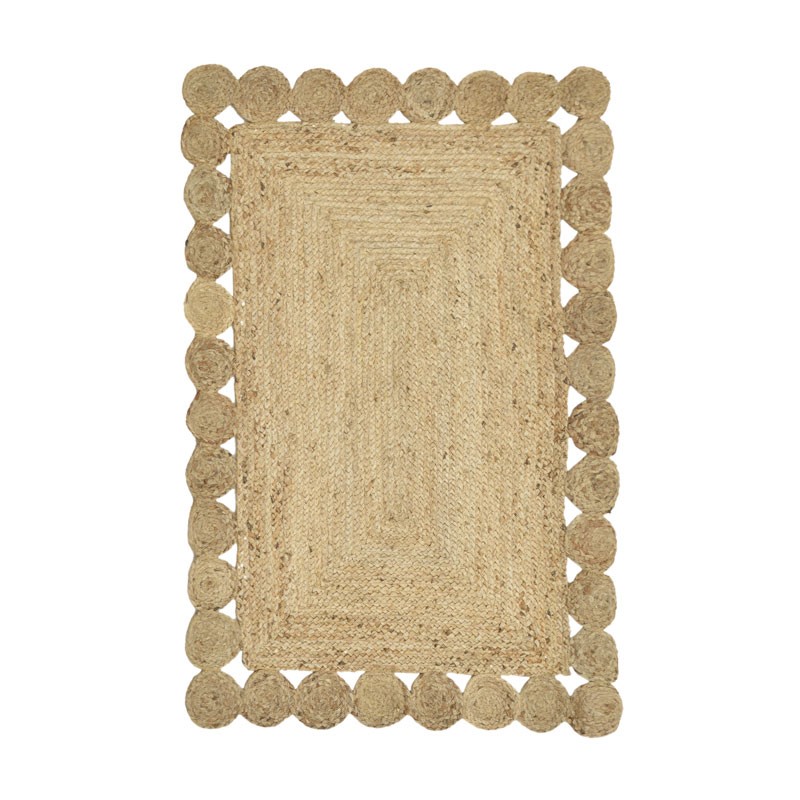 Tapet Doze Inart beixh 100% jute 120x80x1cm