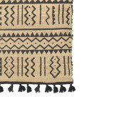 Tapet Utrion Inart natyral-jute e zezë-pambuk 120x180x1cm