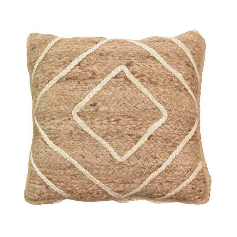 Jastëk Teddiens Inart natyral 100% jute 45x45x2.5cm