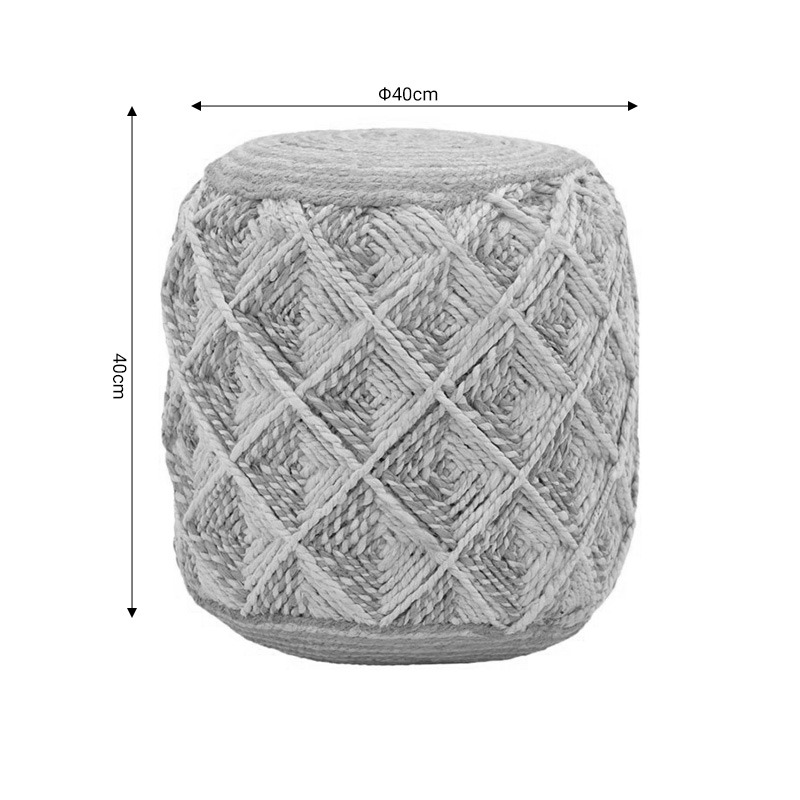 Stol Yton Inart beix 100% jute 40x40x40cm
