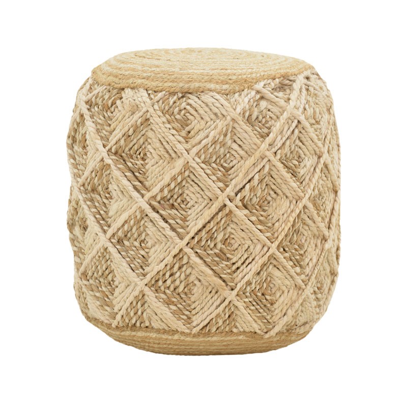Stol Yton Inart beix 100% jute 40x40x40cm