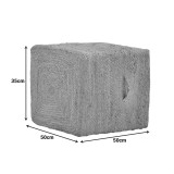 Stol Tresa Inart natyral 100% jute 50x50x35cm