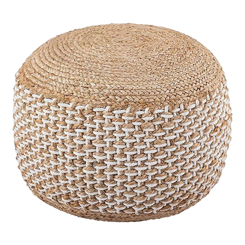 Stol-puf Bocca Inart jute në nuancë natyrale D40x45cm