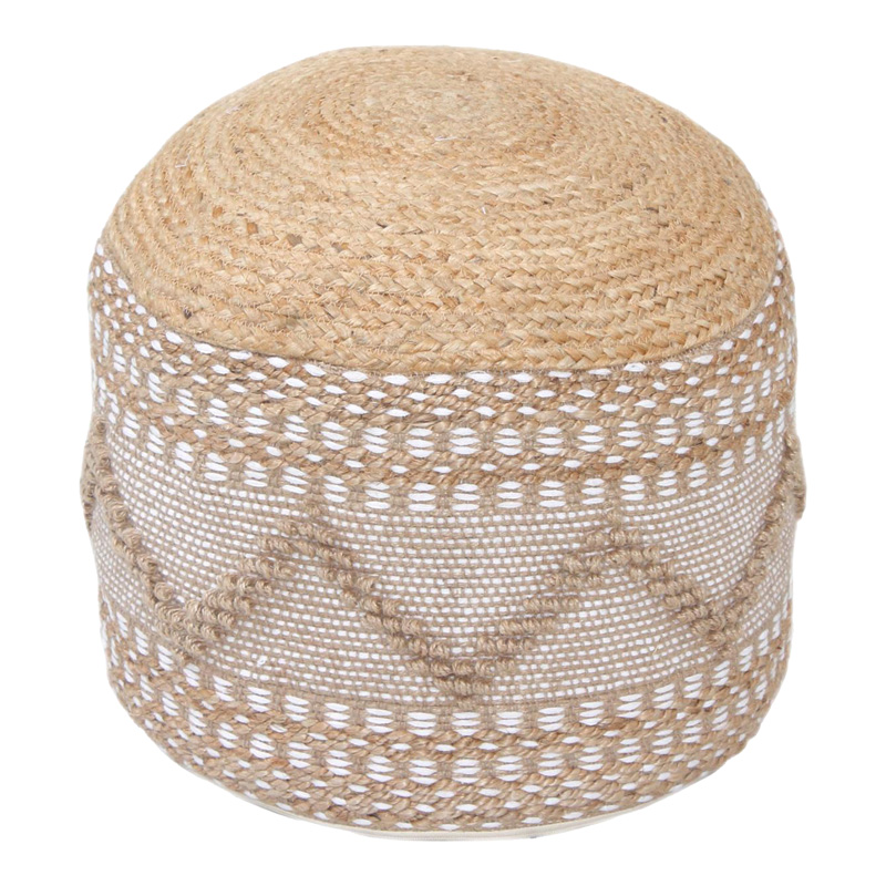 Puf-stol Pallo Inart, jute-pambuk në nuancë natyrale, F40x30cm