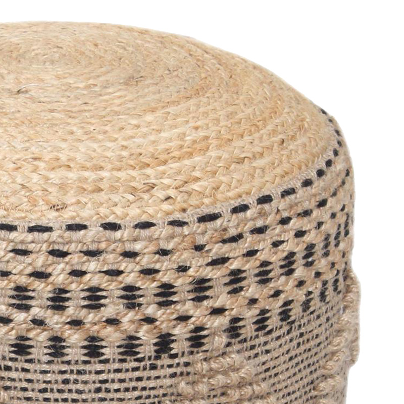 Puf-stol Bangku Inart, jute-pambuk në nuancë natyrale, F45x30cm