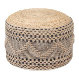 Puf-stol Bangku Inart, jute-pambuk në nuancë natyrale, F45x30cm