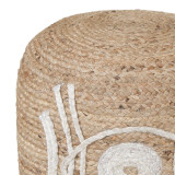 Stol puf Bono Inart prej jute në nuancë natyrale F40x45cm