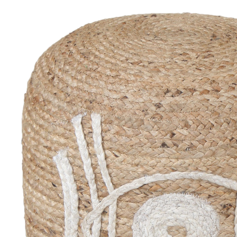 Stol puf Bono Inart prej jute në nuancë natyrale F40x45cm
