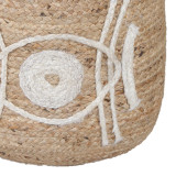 Stol puf Bono Inart prej jute në nuancë natyrale F40x45cm