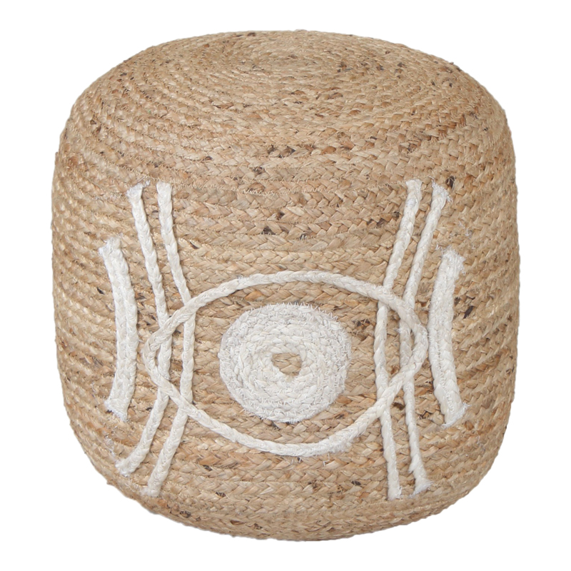 Stol puf Bono Inart prej jute në nuancë natyrale F40x45cm