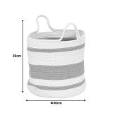 Shportë dekorative Horma Inart pambuk-jute në nuancë bezhë-kafe D30x30cm