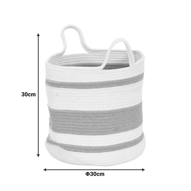 Shportë dekorative Horma Inart pambuk-jute në nuancë bezhë-kafe D30x30cm