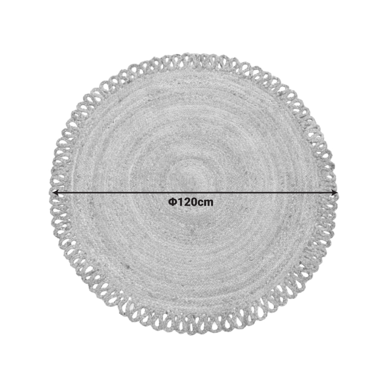 Tapet prej jute Prejo Inart në nuancë natyrale D120x1cm
