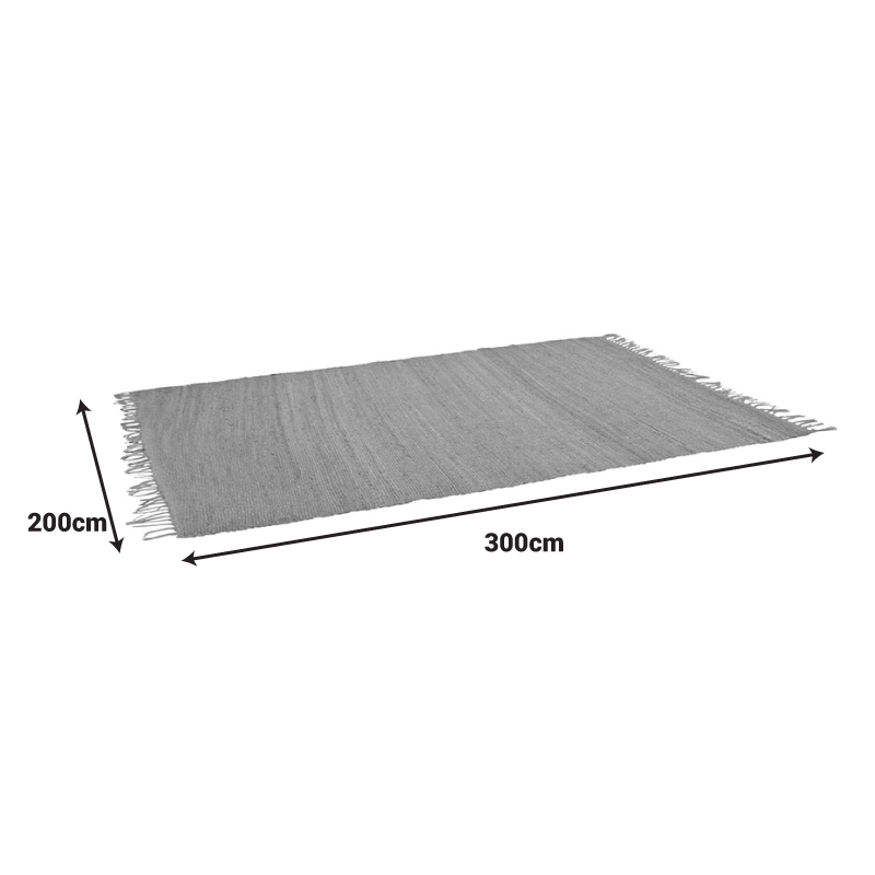 Qilim jute Teppe pakoworld në nuancë natyrale 300x200x1cm