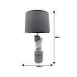 Llamba tavoline Frant Inart E27 qeramikë-metal kafe D28x54cm