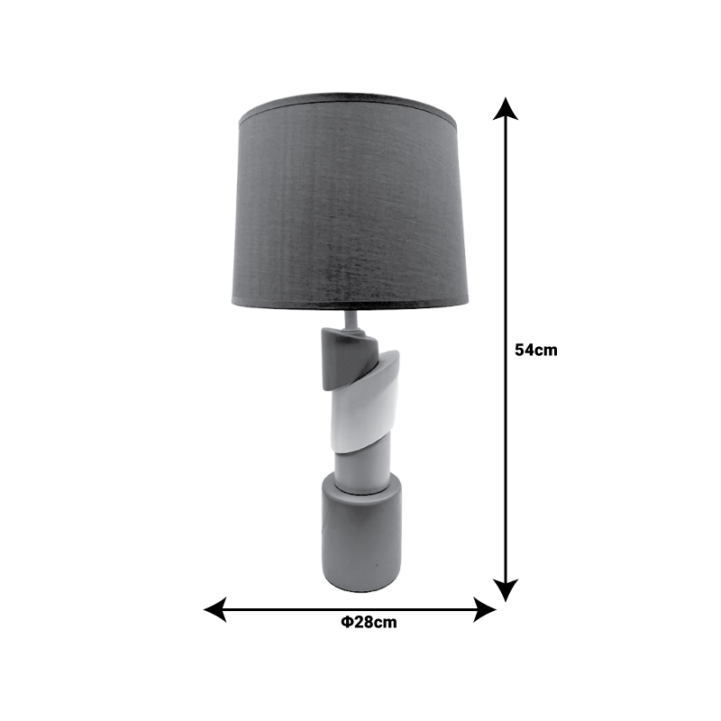 Llamba tavoline Frant Inart E27 qeramikë-metal kafe D28x54cm