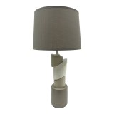 Llamba tavoline Frant Inart E27 qeramikë-metal kafe D28x54cm