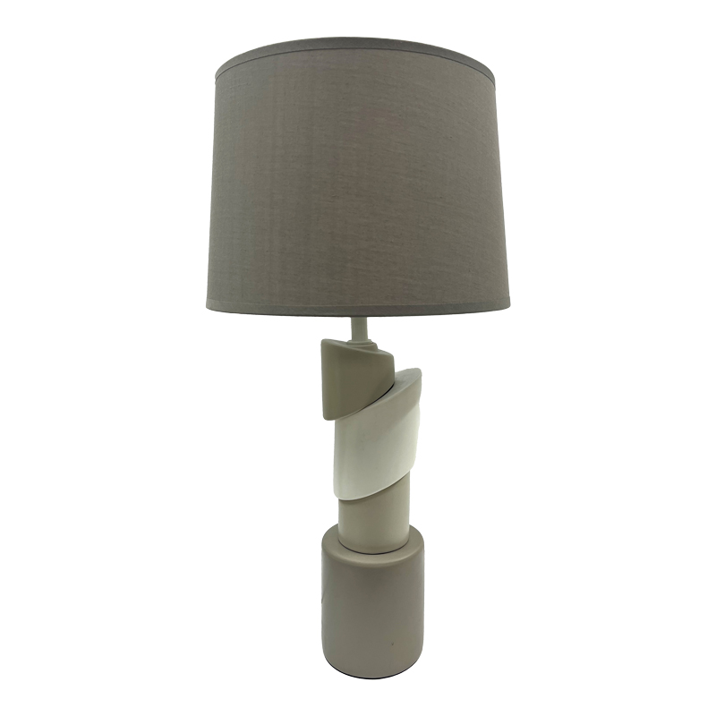 Llamba tavoline Frant Inart E27 qeramikë-metal kafe D28x54cm
