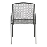 Fotel Pomedon pakoworld i palosshëm metal i zi 56x64x87cm