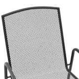 Fotel Pomedon pakoworld i palosshëm metal i zi 56x64x87cm