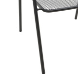 Fotel Pomedon pakoworld i palosshëm metal i zi 56x64x87cm