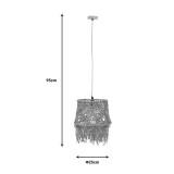 Llambë tavani Rapom Inart E27 natyrale D25x95cm