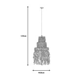 Llamba tavani Nairan Inart E27 natyrale D30x125cm
