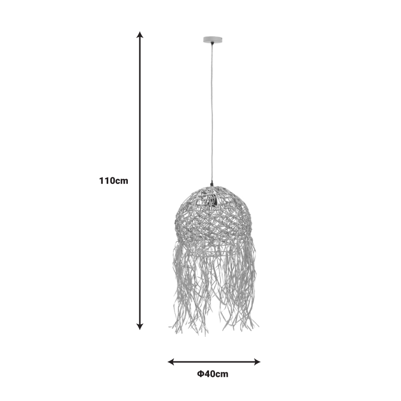 Llamba tavani Amelon Inart E27 natyrale Φ40x110cm