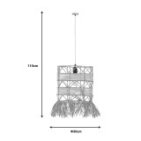 Llamba tavani Crossio Inart E27 natyrale D30x110cm