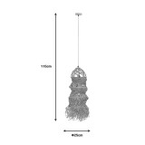 Llambë tavani Frola Inart E27 natyrale Φ25x115cm