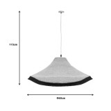 Llambë tavani Hatty Inart E27 natyrale D60x115cm
