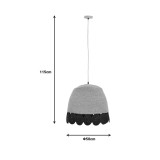Llambë tavani Sonro Inart E27 natyrale Φ50x115cm