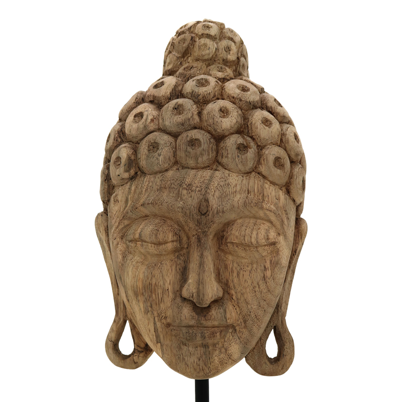 Dekorim tavoline maskë Buddha Inart dru mango natyral-hekur 20x18.5x48.5cm