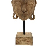 Dekorim tavoline maskë Buddha Inart dru mango natyral-hekur 20x18.5x48.5cm