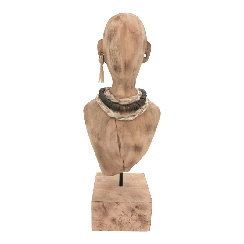 Bust Ebia I Inart dru mango-metal në nuancë natyrale 17x12.5x44cm