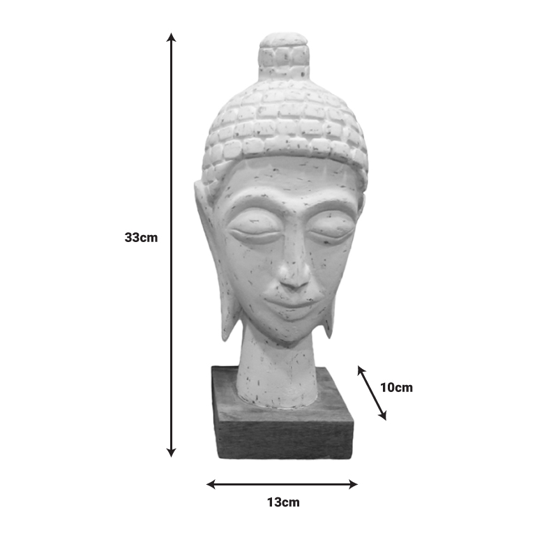 Bust koke buda Wevi Inart dru mango i bardhë 13x10x33cm