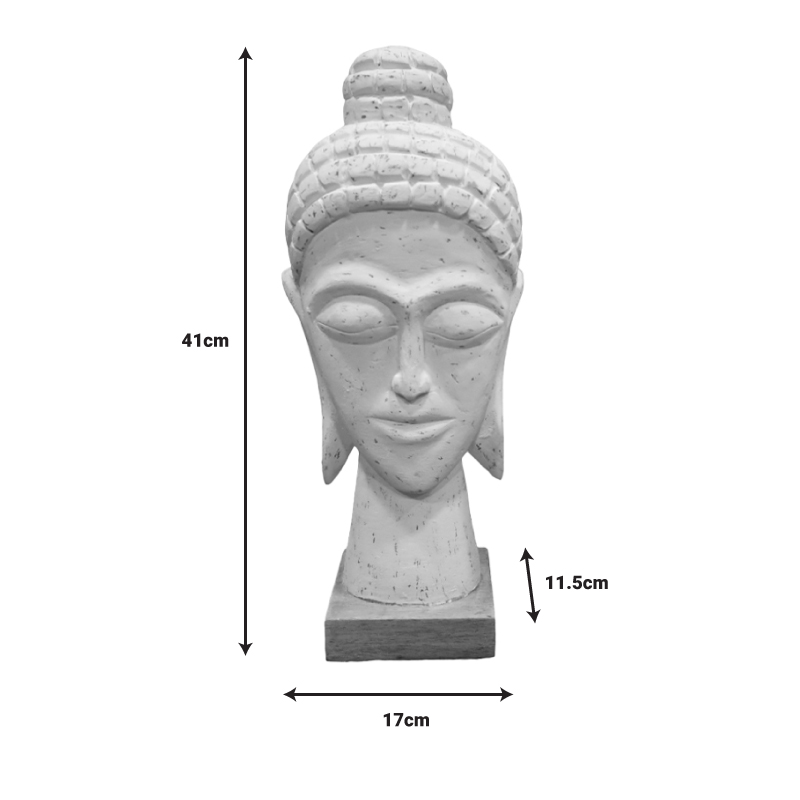 Bust koke buda Wevi Inart dru mango i bardhë 17x11.5x41cm