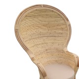 Fotel Rea Inart me jastëk bezhë-rattan natyral 92x75x140cm