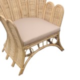 Fotel Fragia Inart me jastëk bezhë-rattan natyral 85x96x120cm