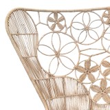 Fotel Jake Inart me jastëk bezhë-rattan natyral 110x86x145cm