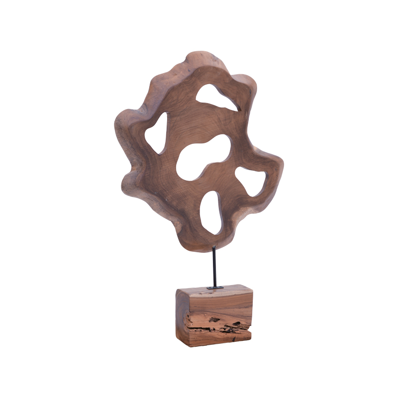 Dekorim tavoline Strab Inart dru natyral teak-metal 55x10x80cm